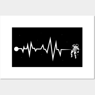 Astronaut Heartbeat Posters and Art